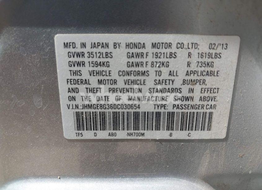 Photo 9 of 2013 Honda Fit (VIN JHMGE8G36DC030654)