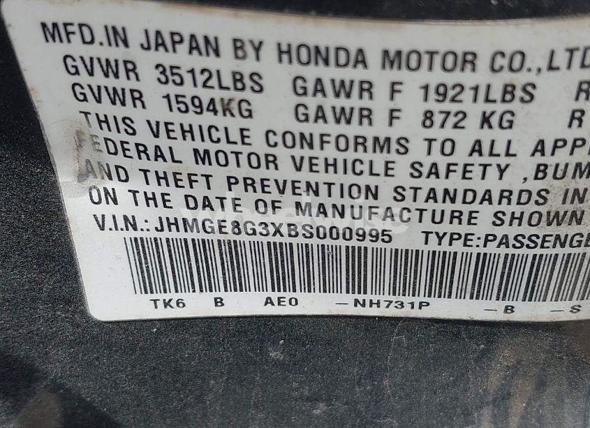 Photo 9 of 2011 Honda Fit (VIN JHMGE8G3XBS000995)