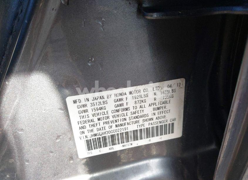 Photo 9 of 2012 Honda Fit (VIN JHMGE8H30CC022191)