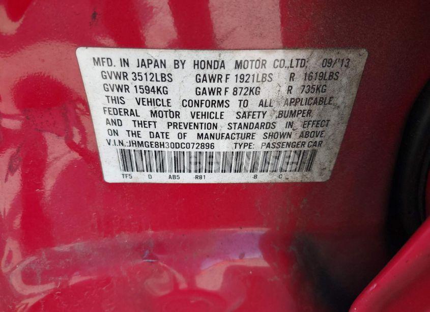 Photo 9 of 2013 Honda Fit (VIN JHMGE8H30DC072896)