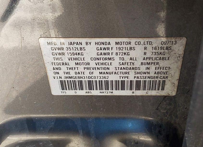 Photo 4 of 2013 Honda Fit (VIN JHMGE8H31DC073362)