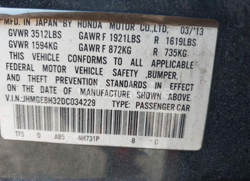 Photo 9 of 2013 Honda Fit (VIN JHMGE8H32DC034229)