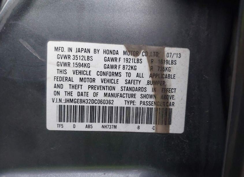 Photo 9 of 2013 Honda Fit (VIN JHMGE8H32DC060362)