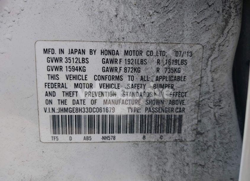 Photo 9 of 2013 Honda Fit (VIN JHMGE8H33DC061679)