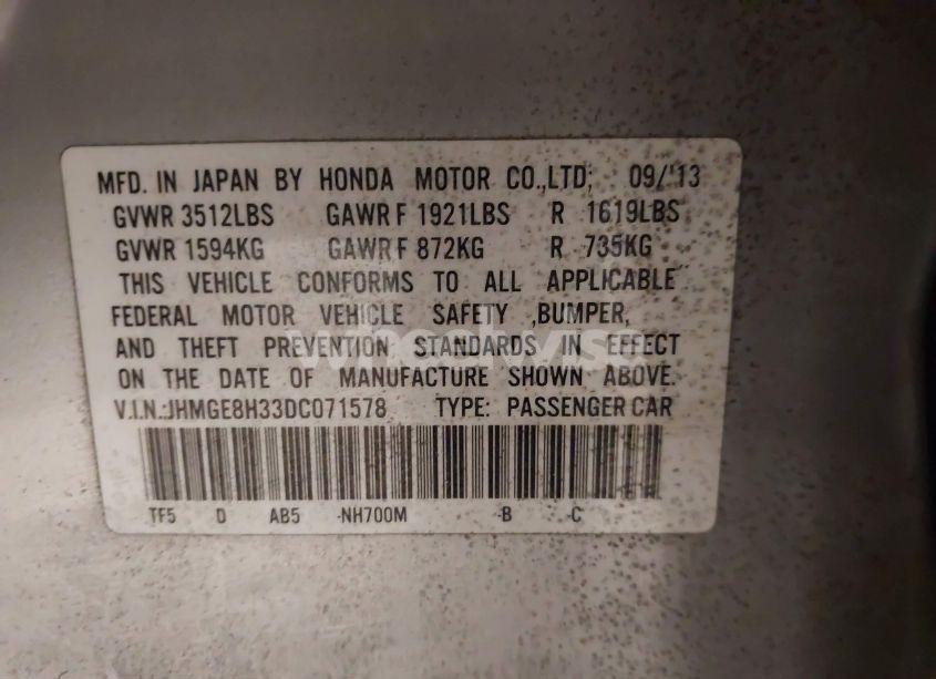 Photo 9 of 2013 Honda Fit (VIN JHMGE8H33DC071578)