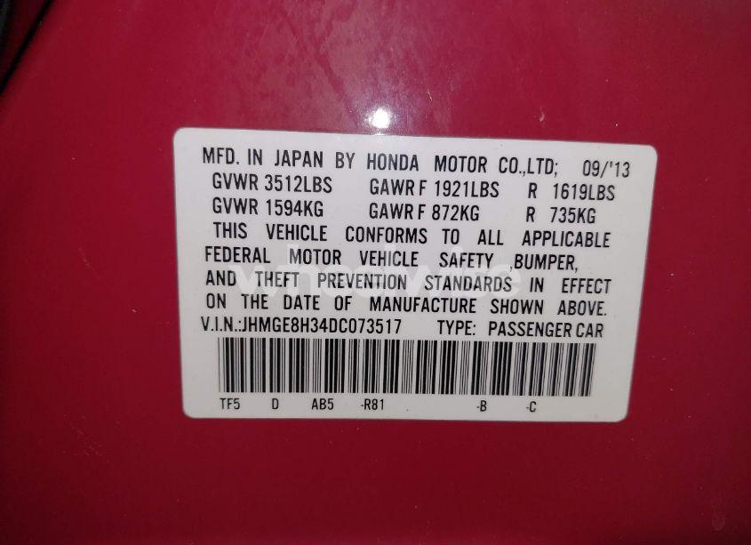 Photo 9 of 2013 Honda Fit (VIN JHMGE8H34DC073517)