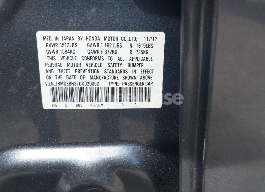 Photo 9 of 2013 Honda Fit (VIN JHMGE8H37DC020052)