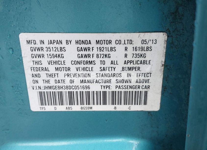 Photo 9 of 2013 Honda Fit (VIN JHMGE8H38DC051696)