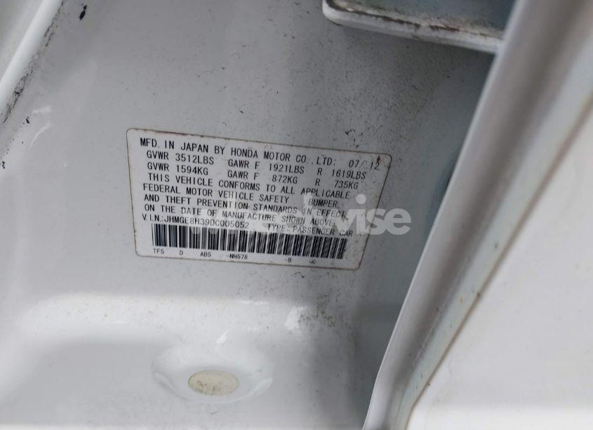 Photo 9 of 2013 Honda Fit (VIN JHMGE8H39DC005052)