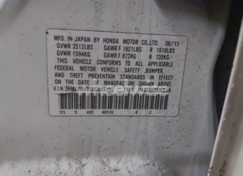 Photo 9 of 2013 Honda Fit (VIN JHMGE8H39DC069155)