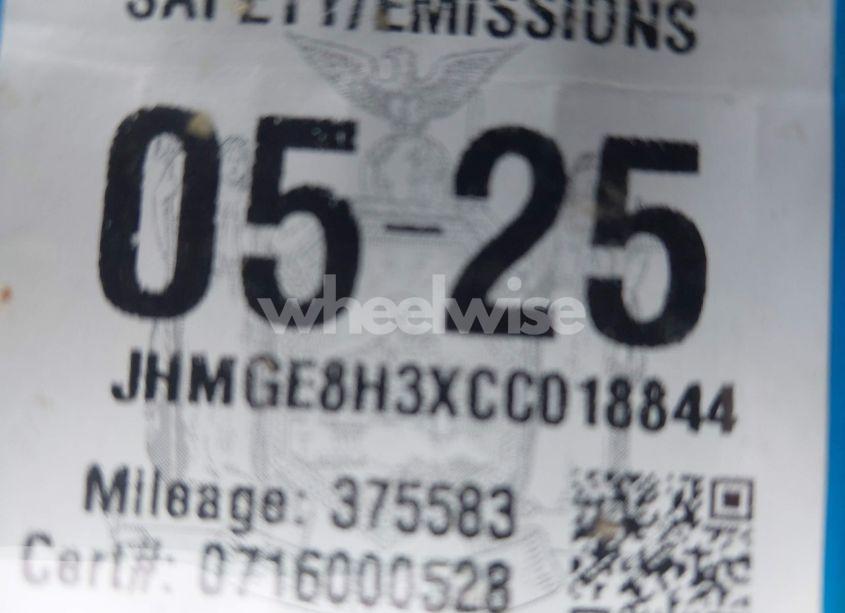 Photo 12 of 2012 Honda Fit (VIN JHMGE8H3XCC018844)