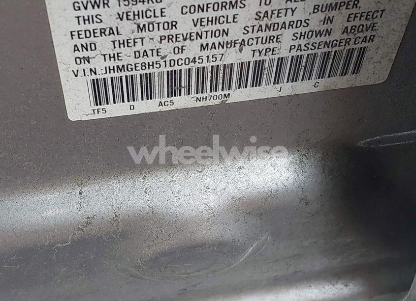 Photo 9 of 2013 Honda Fit SPORT (VIN JHMGE8H51DC045157)