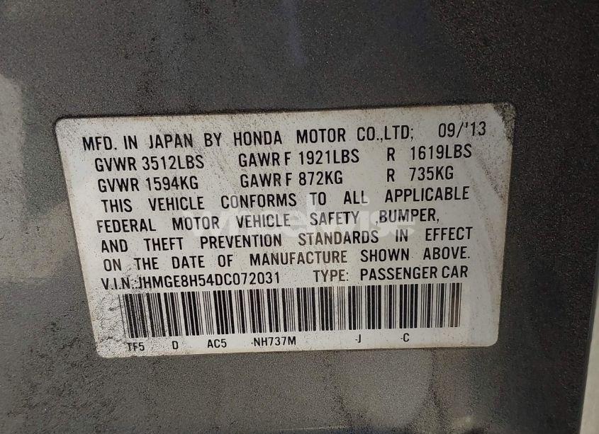 Photo 9 of 2013 Honda Fit SPORT (VIN JHMGE8H54DC072031)