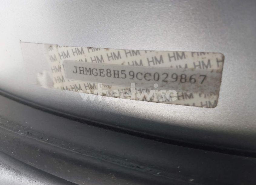 Photo 9 of 2012 Honda Fit SPORT (VIN JHMGE8H59CC029867)