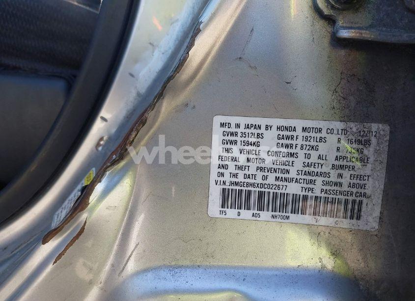 Photo 9 of 2013 Honda Fit SPORT (VIN JHMGE8H6XDC022677)