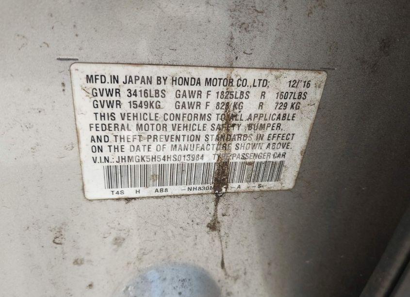 Photo 9 of 2017 Honda Fit LX (VIN JHMGK5H54HS013984)