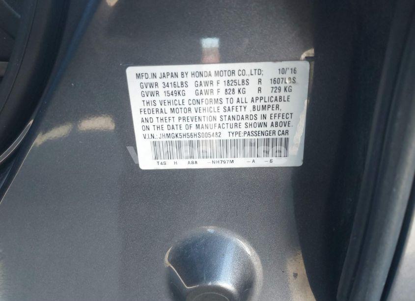 Photo 9 of 2017 Honda Fit LX (VIN JHMGK5H56HS005482)