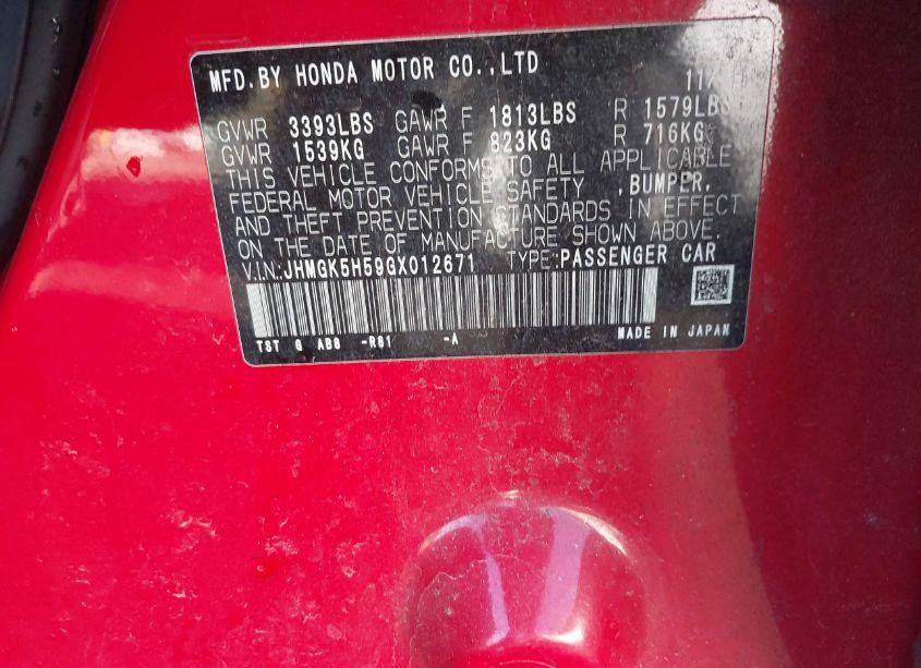 Photo 9 of 2016 Honda Fit LX (VIN JHMGK5H59GX012671)