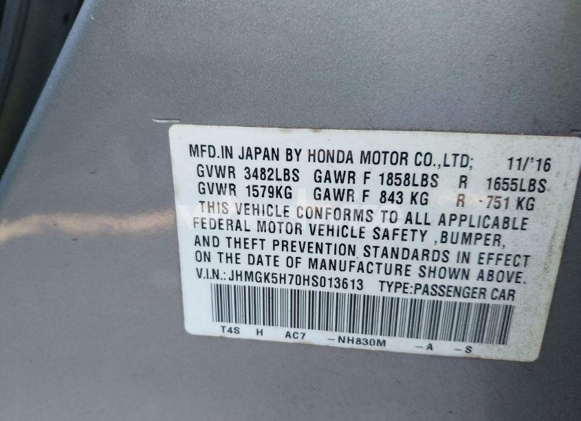 Photo 9 of 2017 Honda Fit EX (VIN JHMGK5H70HS013613)