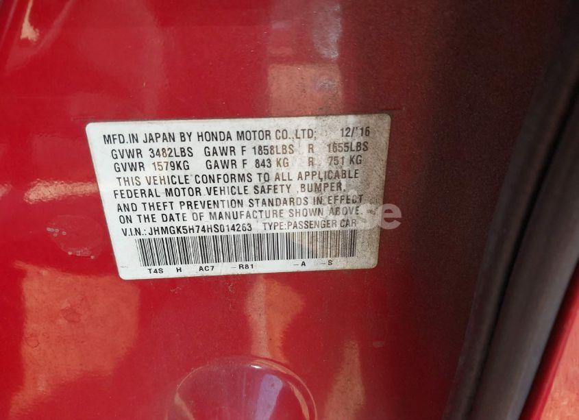 Photo 9 of 2017 Honda Fit EX (VIN JHMGK5H74HS014263)