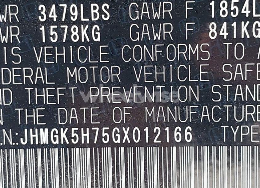 Photo 9 of 2016 Honda Fit EX (VIN JHMGK5H75GX012166)