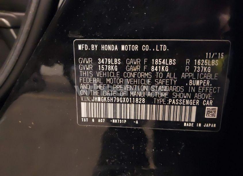 Photo 9 of 2016 Honda Fit EX (VIN JHMGK5H79GX011828)