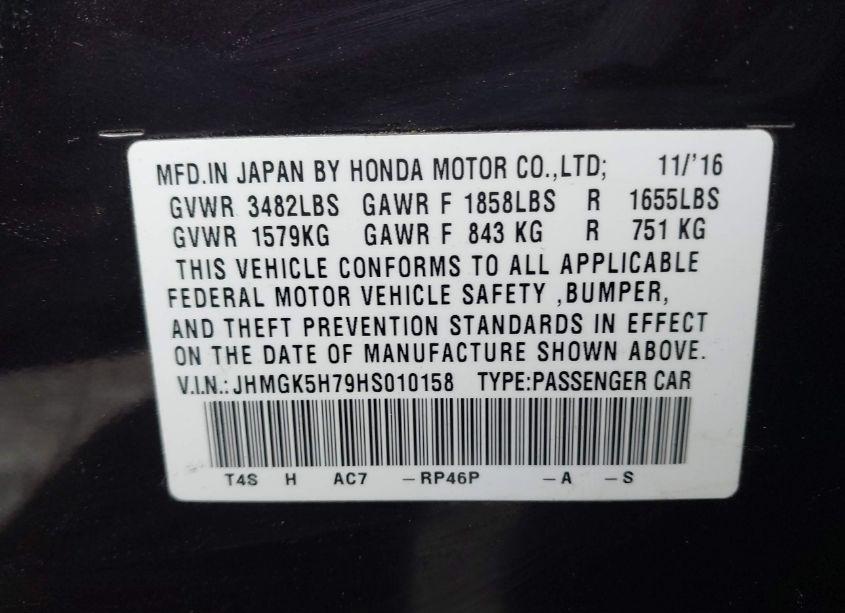 Photo 9 of 2017 Honda Fit EX (VIN JHMGK5H79HS010158)