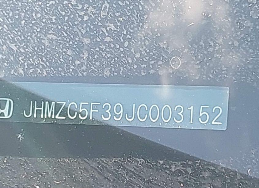 Photo 9 of 2018 Honda Clarity PLUG-IN HYBRID TOURING (VIN JHMZC5F39JC003152)