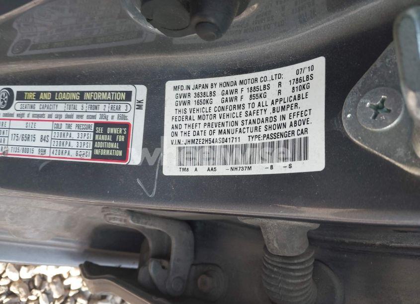 Photo 9 of 2010 Honda Insight LX (VIN JHMZE2H54AS041711)