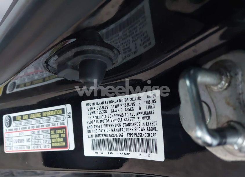 Photo 9 of 2010 Honda Insight LX (VIN JHMZE2H5XAS007269)