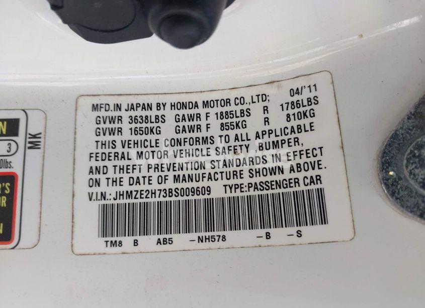Photo 9 of 2011 Honda Insight EX (VIN JHMZE2H73BS009609)