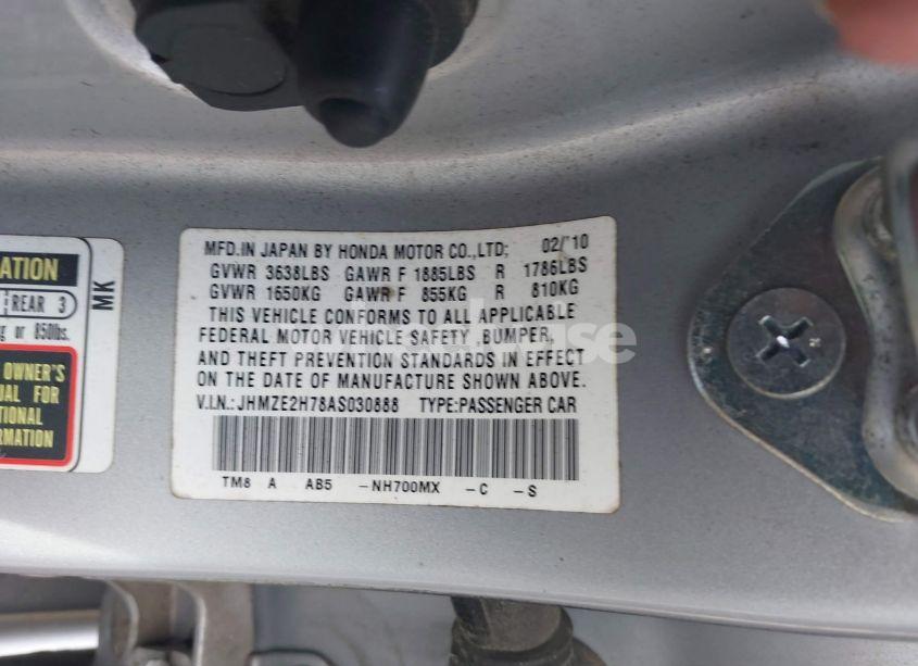 Photo 9 of 2010 Honda Insight EX (VIN JHMZE2H78AS030888)