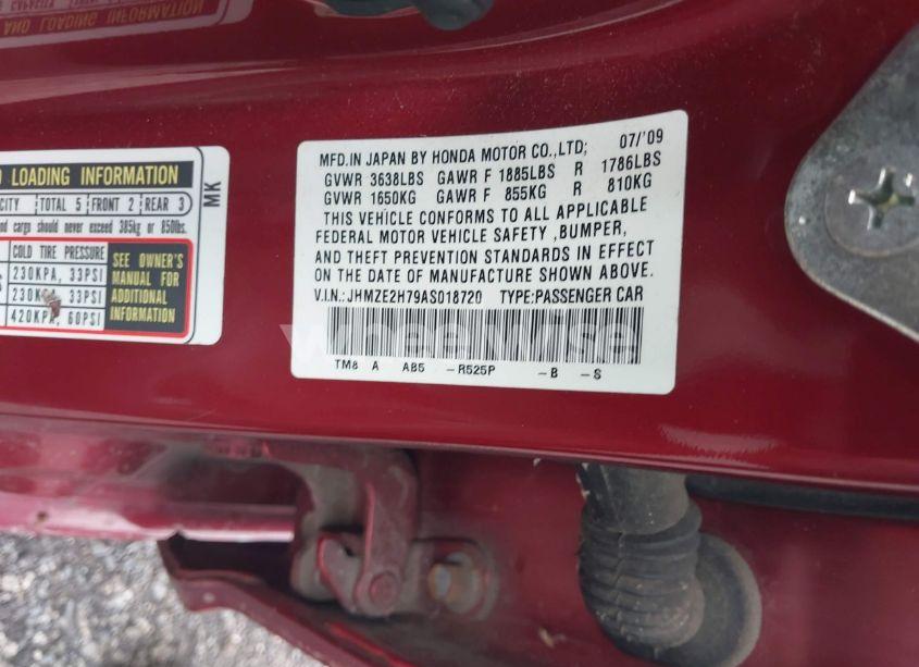 Photo 9 of 2010 Honda Insight EX (VIN JHMZE2H79AS018720)
