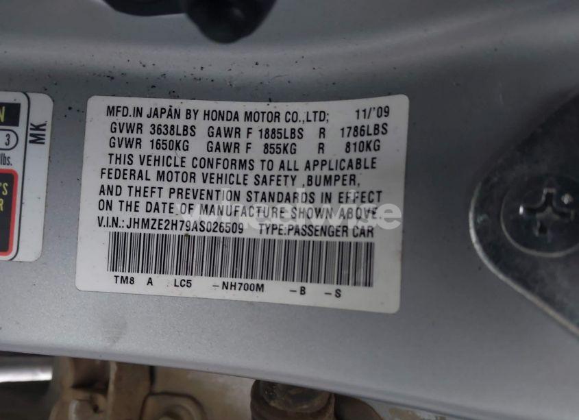 Photo 9 of 2010 Honda Insight EX (VIN JHMZE2H79AS026509)