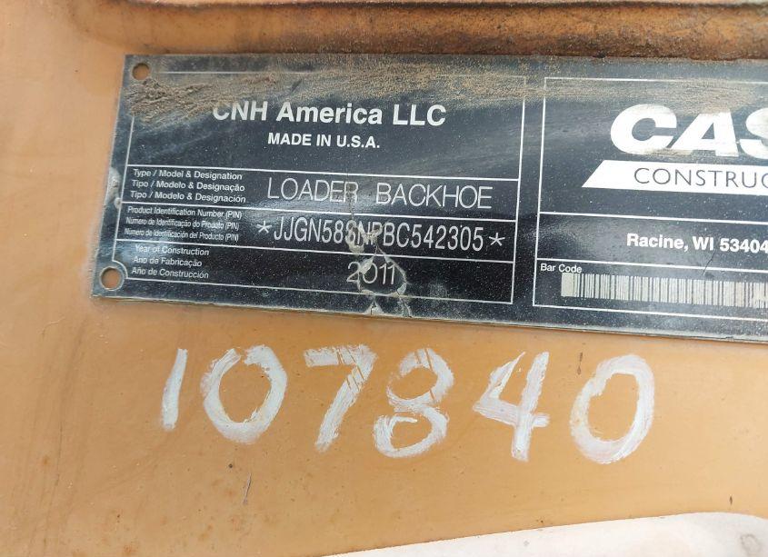 Photo 9 of 2011 Case 580sn BACKHOE (VIN JJGN58SNPBC542305)