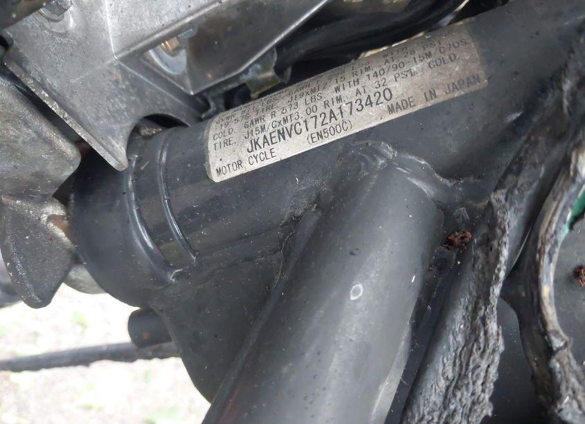 Photo 10 of 2002 Kawasaki En500 C (VIN JKAENVC172A173420)