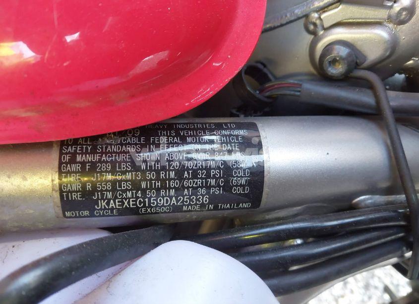 Photo 10 of 2009 Kawasaki Ex650 C (VIN JKAEXEC159DA25336)