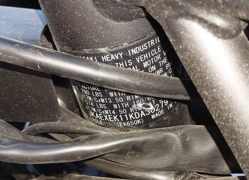 Photo 10 of 2019 Kawasaki Ex650 F (VIN JKAEXEK11KDA30279)