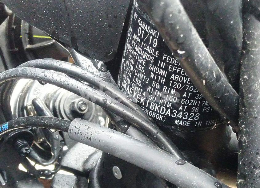 Photo 10 of 2019 Kawasaki Ex650 F (VIN JKAEXEK18KDA34328)