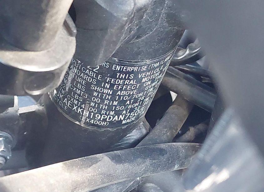 Photo 10 of 2023 Kawasaki Ex400 N/A (VIN JKAEXKH19PDAN7503)