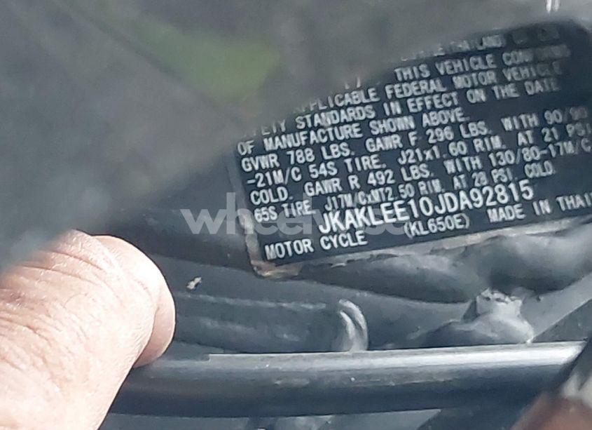 Photo 10 of 2018 Kawasaki Kl650 E (VIN JKAKLEE10JDA92815)