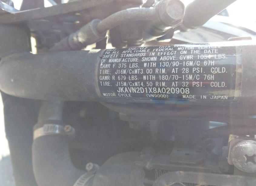 Photo 10 of 2008 Kawasaki Vn900 D (VIN JKAVN2D1X8A020908)