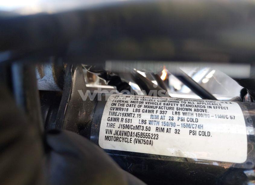 Photo 10 of 2005 Kawasaki Vn750 (VIN JKAVNDA145B555223)