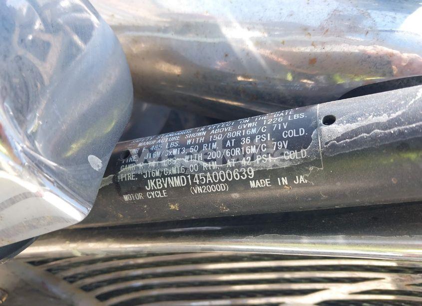 Photo 10 of 2005 Kawasaki Vn2000 D1 (VIN JKBVNMD145A000639)