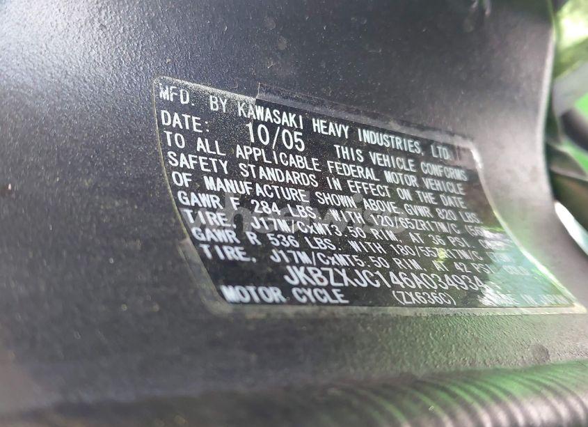 Photo 10 of 2006 Kawasaki Zx636 C1 (VIN JKBZXJC146A034934)