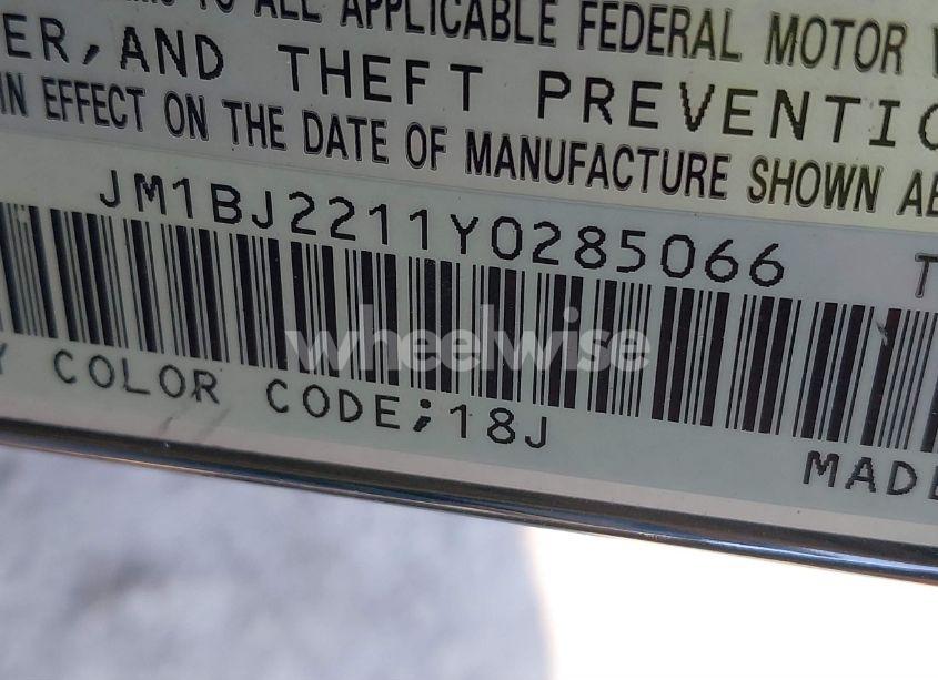 Photo 9 of 2000 Mazda Protege ES (VIN JM1BJ2211Y0285066)