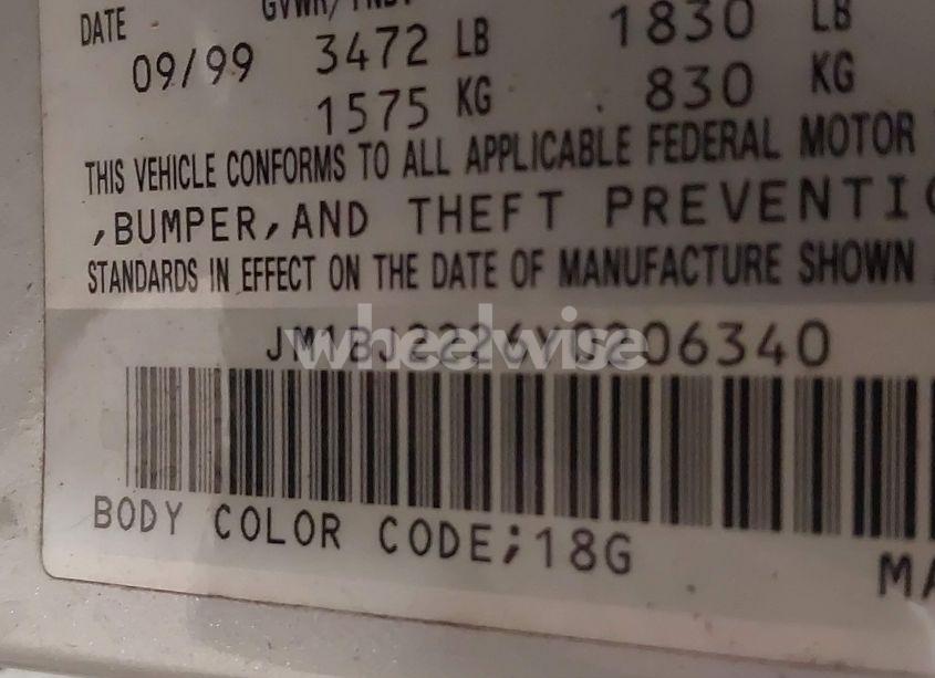 Photo 9 of 2000 Mazda Protege DX/LX (VIN JM1BJ2226Y0206340)