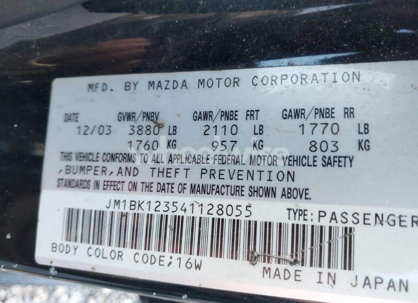 Photo 9 of 2004 Mazda Mazda3 S (VIN JM1BK123541128055)