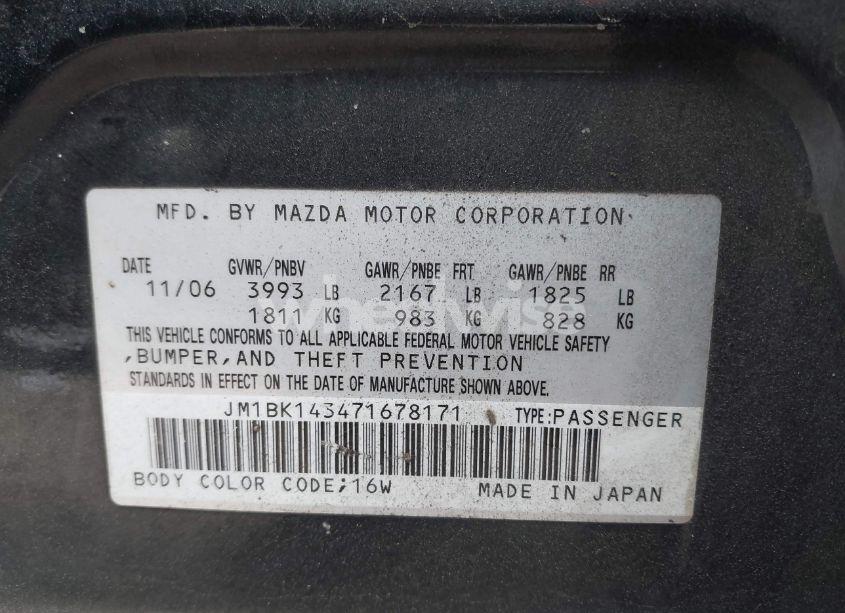 Photo 9 of 2007 Mazda Mazda3 S SPORT (VIN JM1BK143471678171)