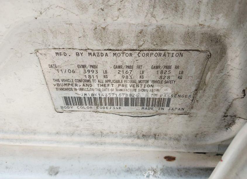 Photo 9 of 2007 Mazda Mazda3 S SPORT (VIN JM1BK143571678826)